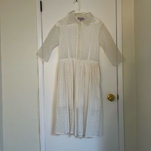 Sarah Seven Eyelet Lace Button Up Dress XL